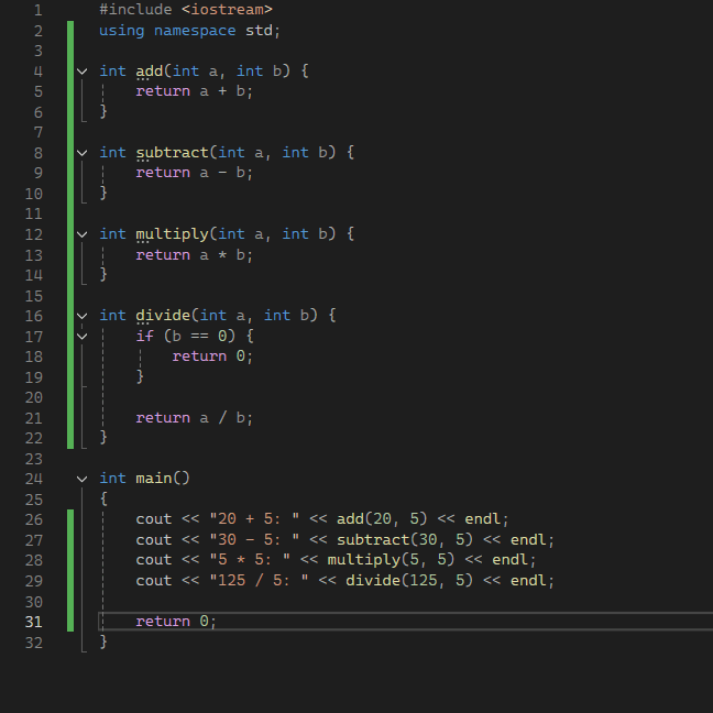 C++ calculator code written by Ruben Arevalo while learning software development